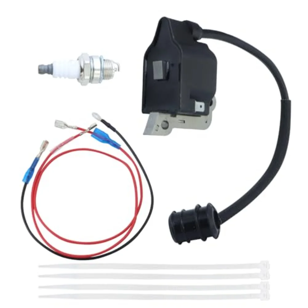 

Ignition Coil Kit for 37cc For Chainsaws RY3714 RY3716 Includes Spark and Four Cable Ties Replacement 309266001