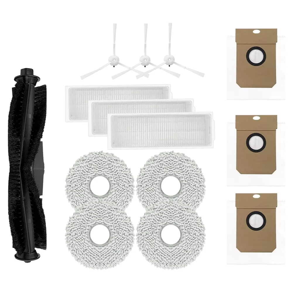 

ABRW-For Miwhole M9 Pro Max Robot Vacuum Accessories Main Side Brush Hepa Filter Mop Rag Dust Bag Replacement Parts