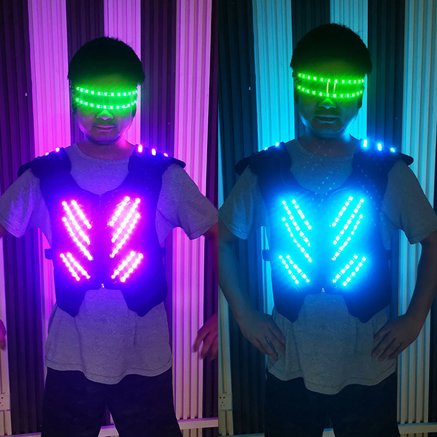 

Светящаяся LED-куртка: креативный реквизит для танцев, электронная музыкальная сценическая одежда, светящийся костюм для выступлений в барах