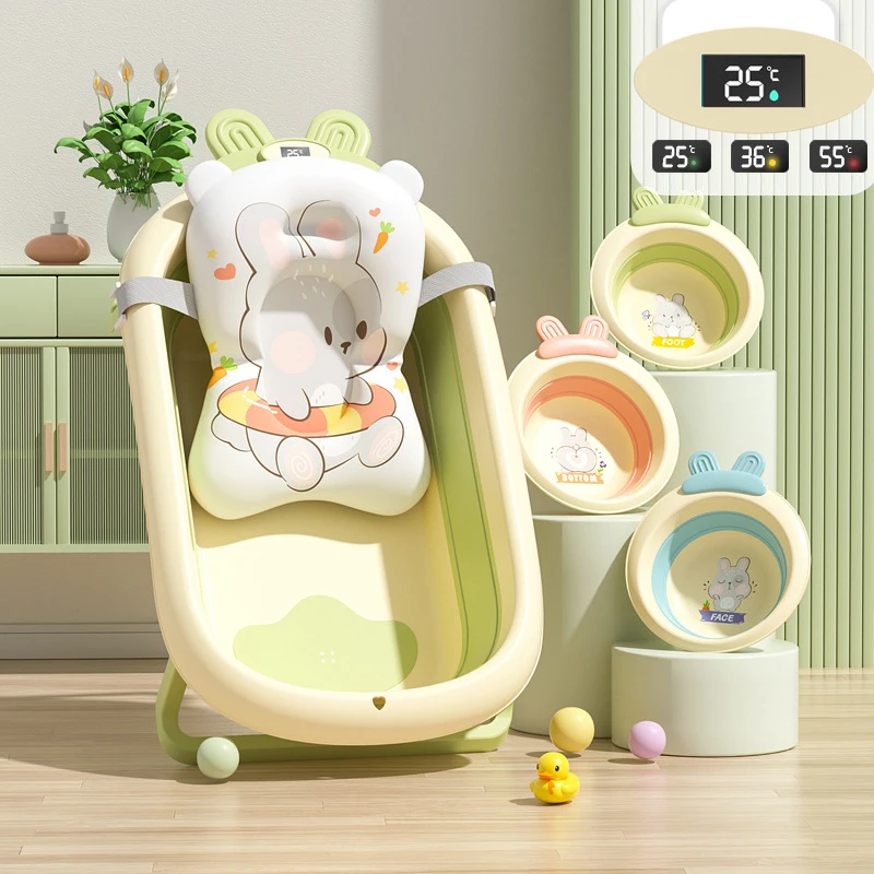 Baby Folding Tub Baby Tub 0-6 years old Large size Newborn Baby Products Bath Seat Bathtub Children\'s Baby Shower Tub Wash basin