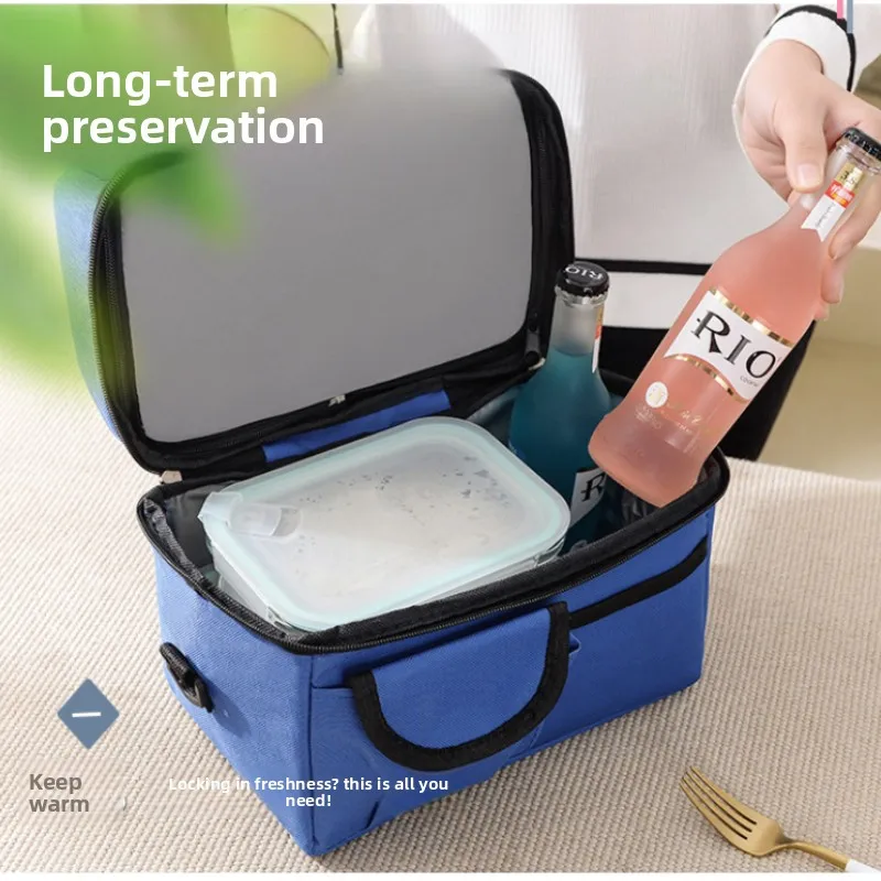 Dual Compartment Thermal Cooler Bag Multi Pocket Insulated Bento Bag Crossbody Breast Milk Storage Bag For Mom Outdoor Travel