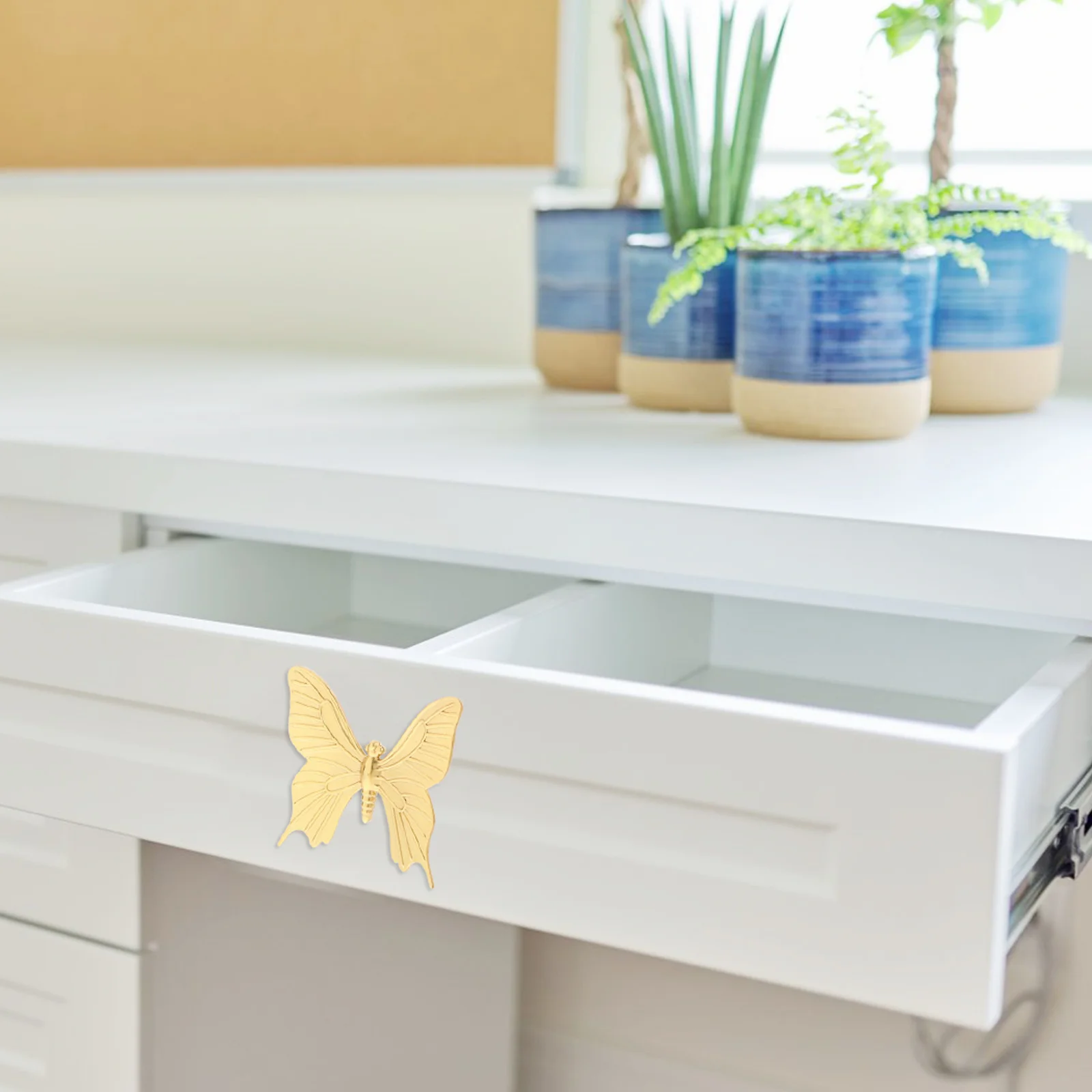

Copper Butterfly Knob Vintage Style Drawer Handle for Kitchen Cabinet Wardrobe Dresser Furniture Upgrade Decorative Pulls