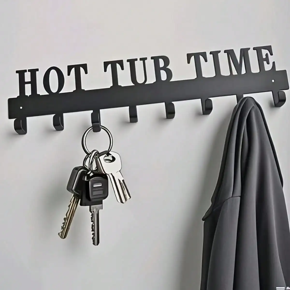 Hot Tub Iron Wall Hook Hanger Entryway Front Door Hallway Kitchen Office Rustproof Metal Decor Easy Install Stylish Accent Gift