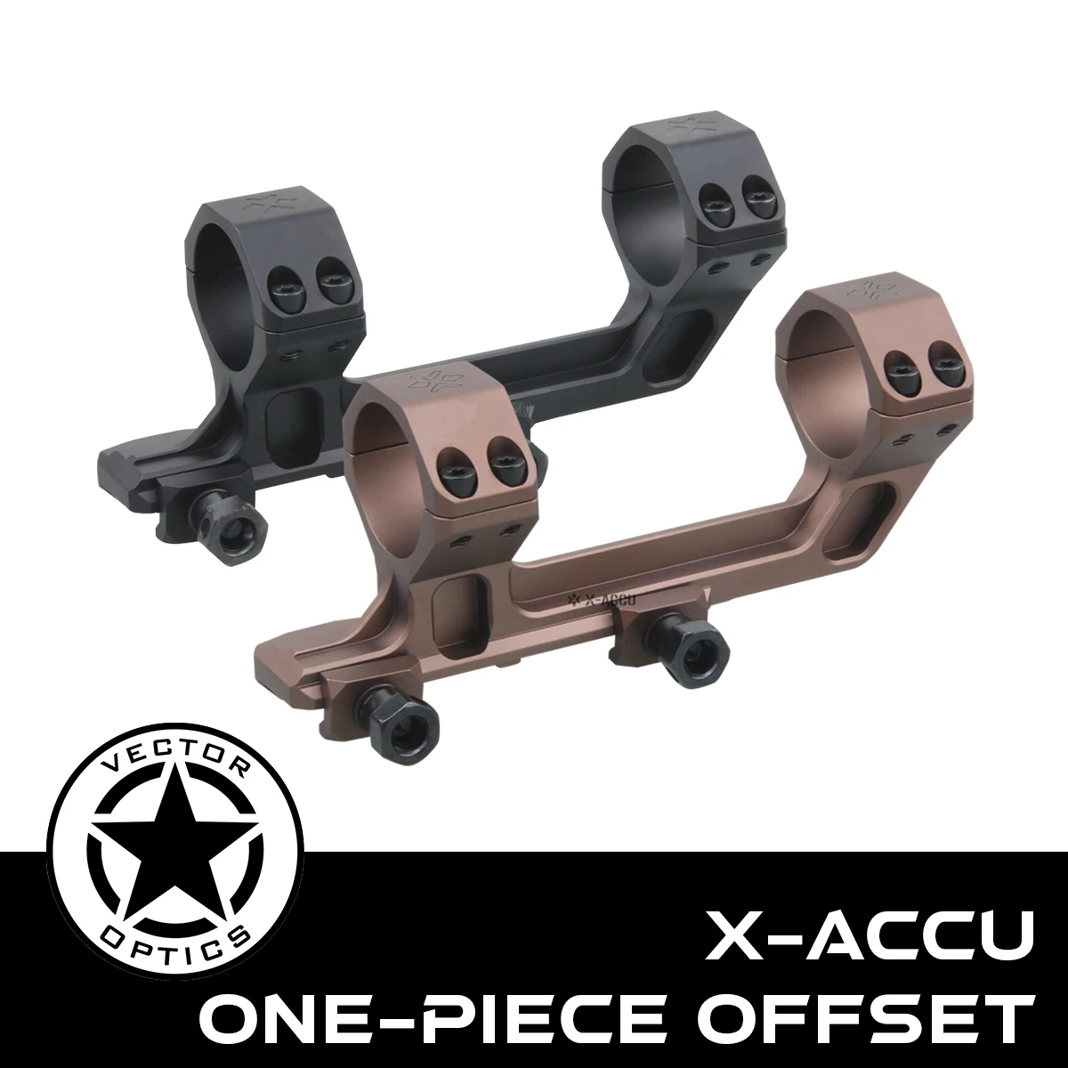 Vector Optics 30mm One-Piece Offset Mount 0 MOA Type Extended Tactical Style Light Weight For AR15 AR Platform