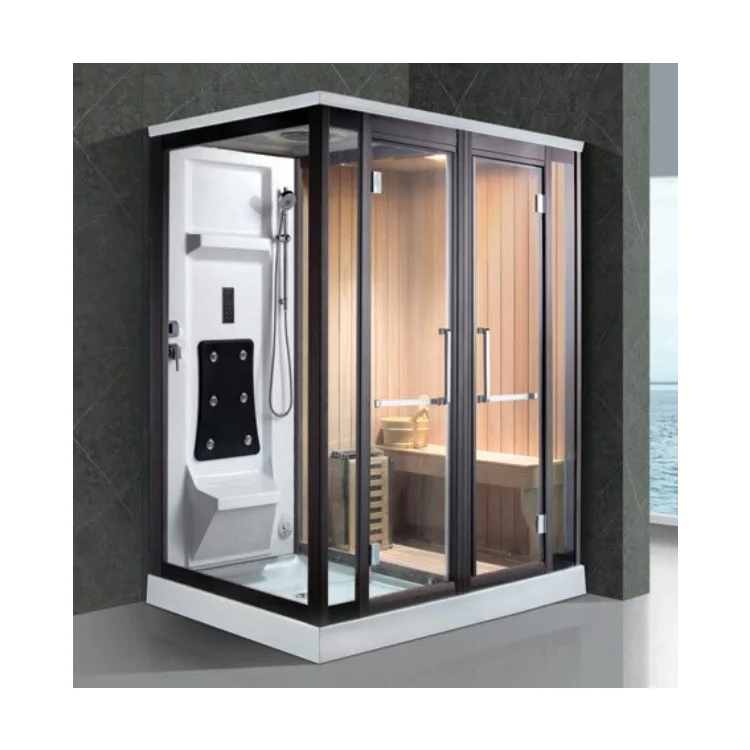 Shower Room,Luxury Premium Quality Stainless Steel Frame Wet And Dry Steam Shower And Sauna Room