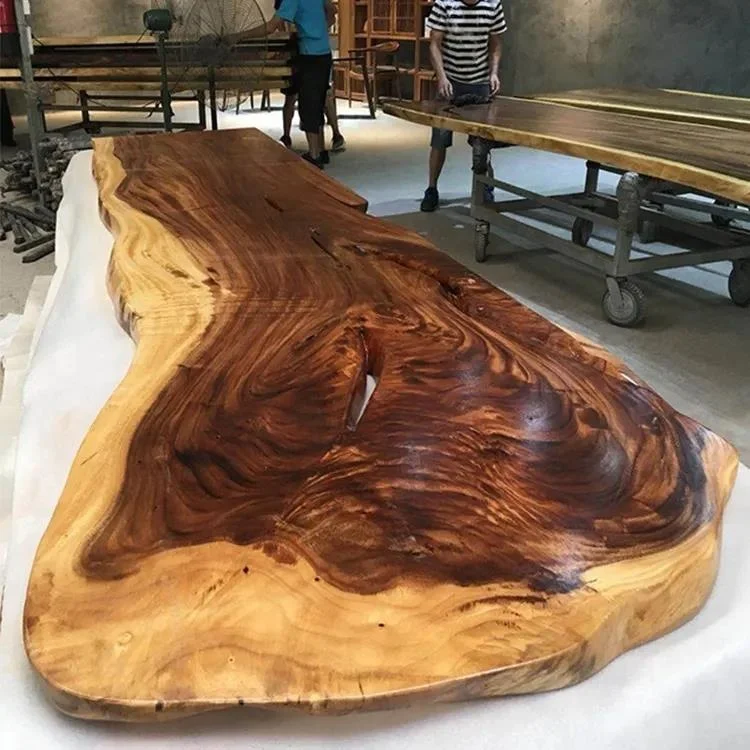 High quality American Style Live Edge table Antique Living Room Epoxy resin slab Wooden Coffee Table