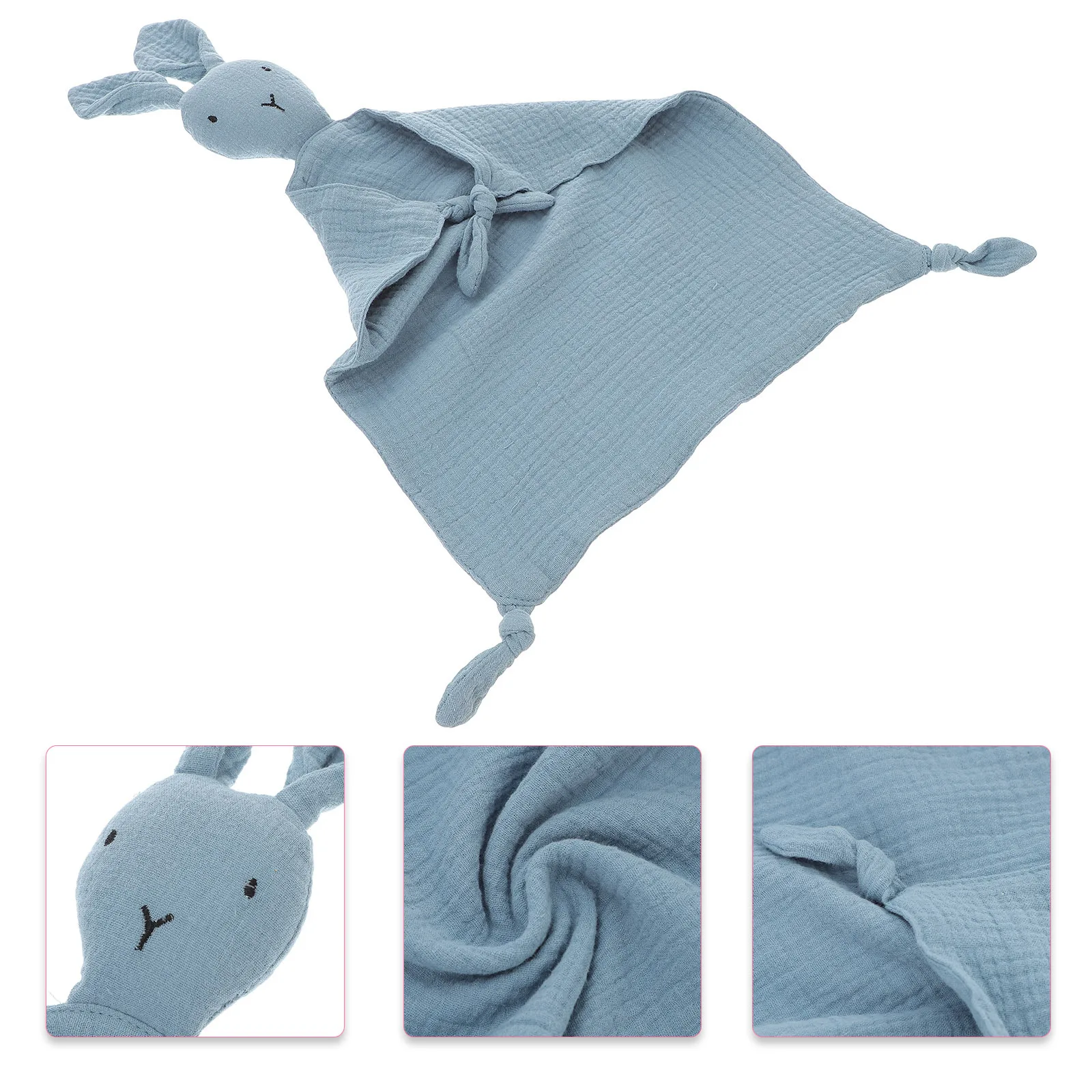 なだめるようなベビーセキュリティブランケット 綿素材 毛抜けなし 毛玉なし 安全な動物のウサギのデザイン スナグルコンフォーター なだめるような安心感