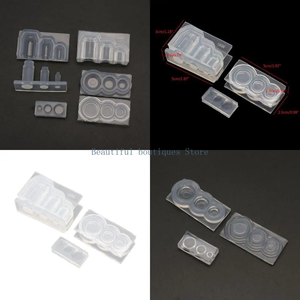 

U4LF 3D Mini Bottle Resin Mold Water Jar Pendant Silicone Mold Jewelry Making