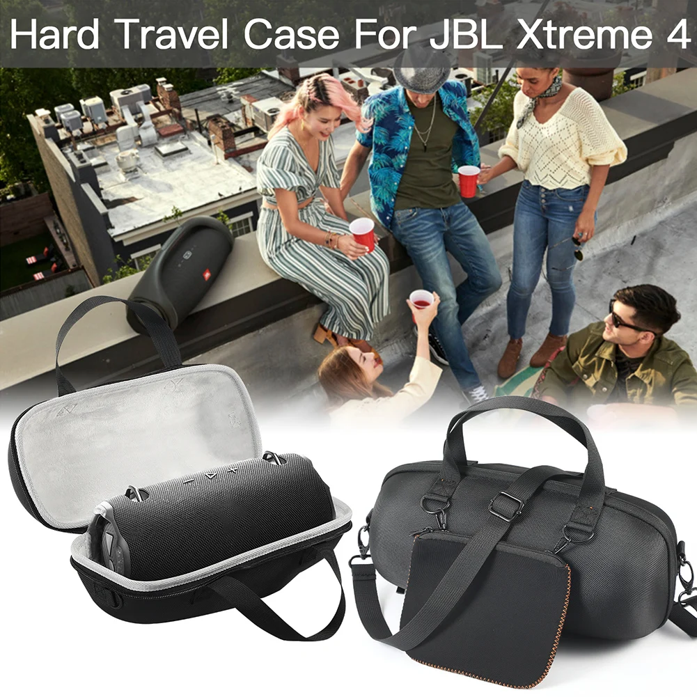 Hard Carrying Case Shockproof Anti-scratch Waterproof with Zipper Pocket Bag&Shoulder Strap for JBL Xtreme 4 Wireless BT Speaker