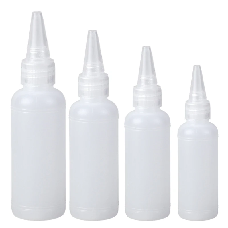 

50Pcs 10ml 20ml 30ml 50ml Empty Squeeze Bottle PE Plastic Liquid Dropper Bottle Pigment Ink Refillable Bottle Glue Containers