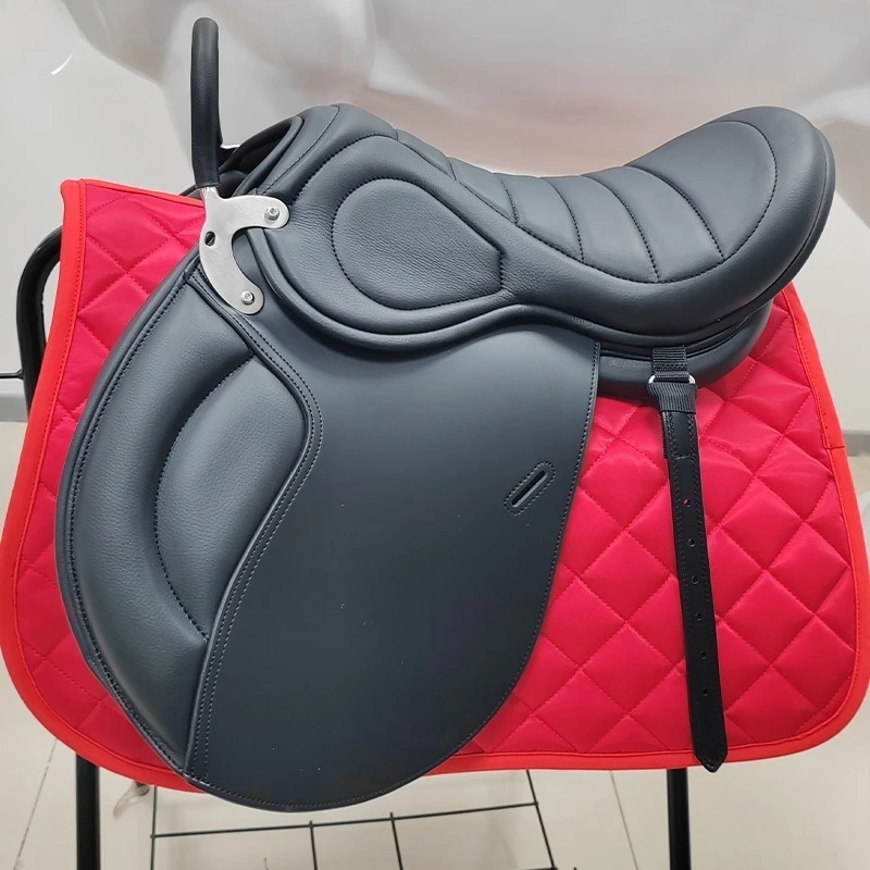 سرج التحمل الشامل بحزام بطن مزدوج مجموعة كاملة من ملحقات مدرب الحصان الكبير البريطاني لمسافات طويلة