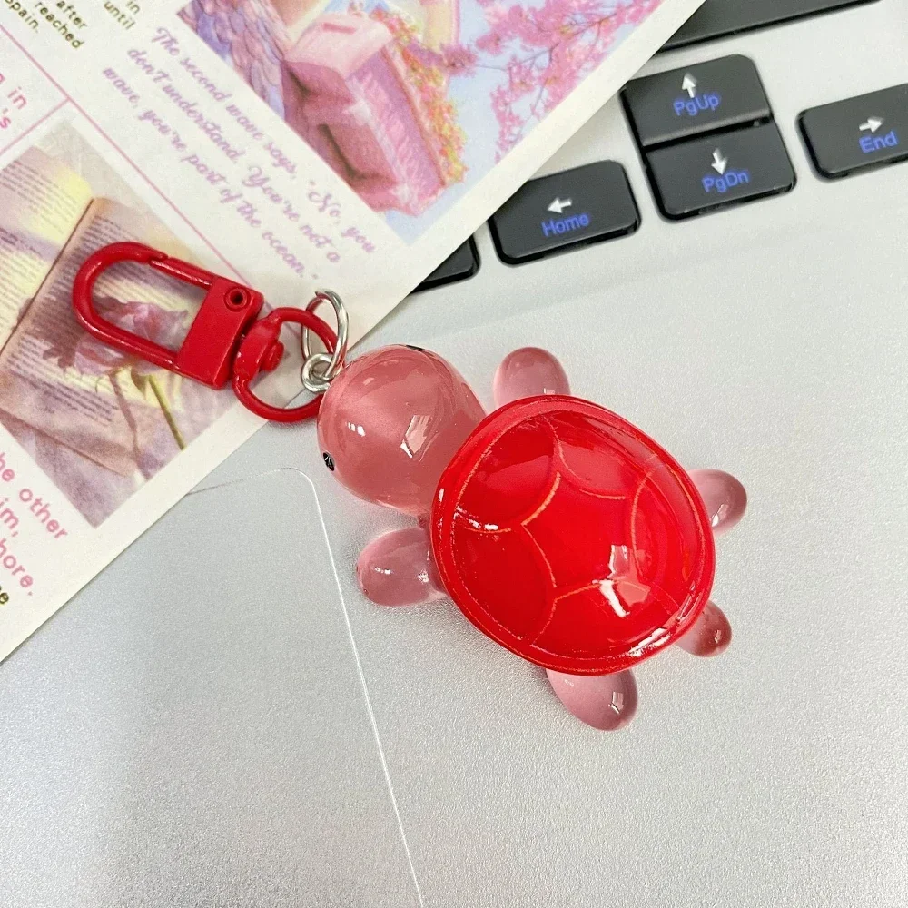 Glow in The Dark Turtle Keychain for Women Bag Pendant Cute Luminous Tortoise Key Chains Animal Keyring Girl Friend Gift image 5
