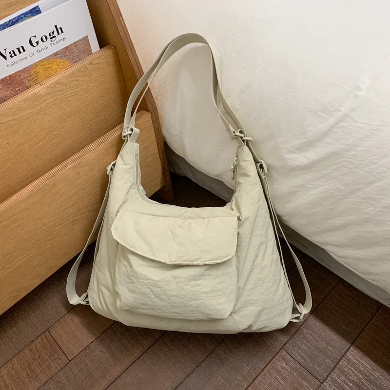 

Korean Style Padded Texture and Versatile Tote Bag Lightweight Commuting Shoulder Bag Large Capacity Multi Pocket Three Way Bag