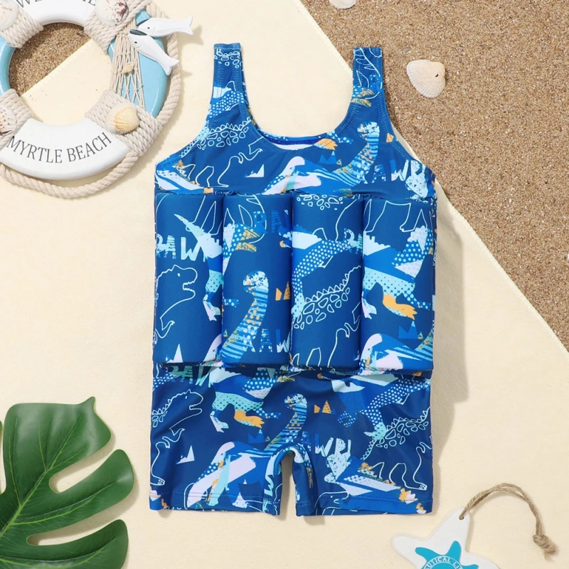 

Summer One Piece Swimwear Baby Float Swim Vest 1-5 Years Kids Toddler Boys Girls Floatation Swimsuit with Adjustable Buoyancy