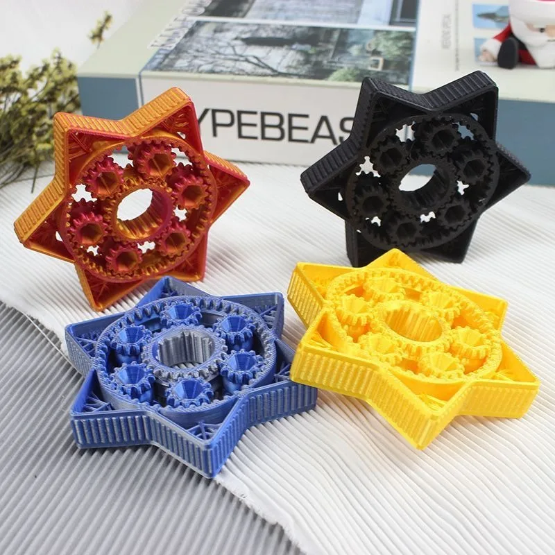 3D printing fingertip gyro planetary gear snowflake hexagram decompression toy crafts children's puzzle wholesale