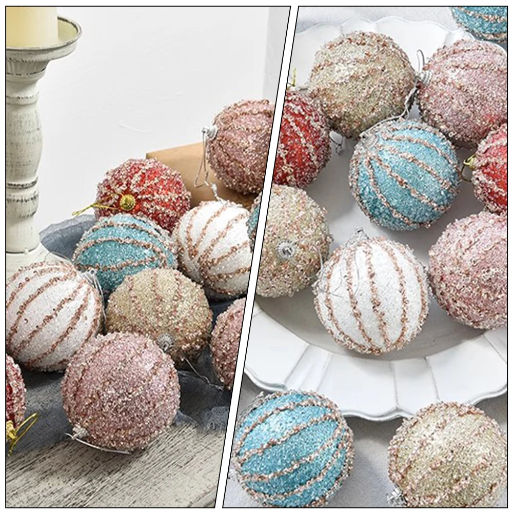 

Christmas Tree Balls Pendant Ornaments Decorations Small Hanging Rhinestone Baubles