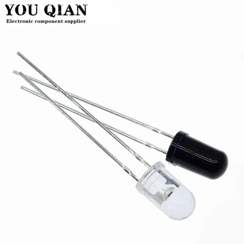 10Pairs 3Mm 5Mm 940nm Leds Infrarood Emitter En Ir Ontvanger Diode Diodes 301A Voor Arduino