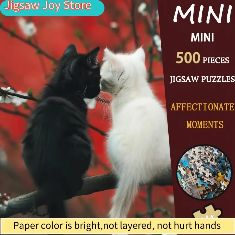 1박스 미니 퍼즐 (성인용) - 로맨틱한 장면 & 감동적인 예술, 휴대용 수집품, 중급 수준