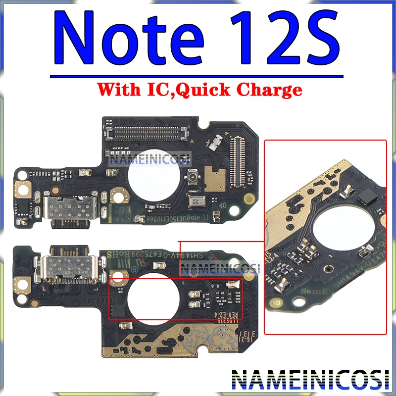 Usb Dock Charger Connector for Xiaomi Redmi Note 12 12S 13C Pro Plus + 4G 5G Charging Board Flex Ports Module