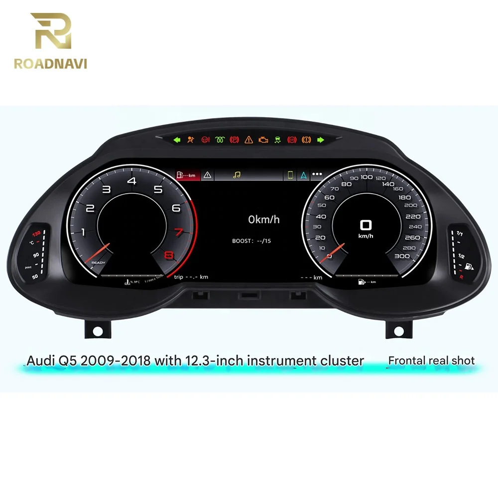 ljc RoadNavi LCD Digital Cluster for A4 A6 A7 Q5 2009-2018 Dashboard Panel Speedometer