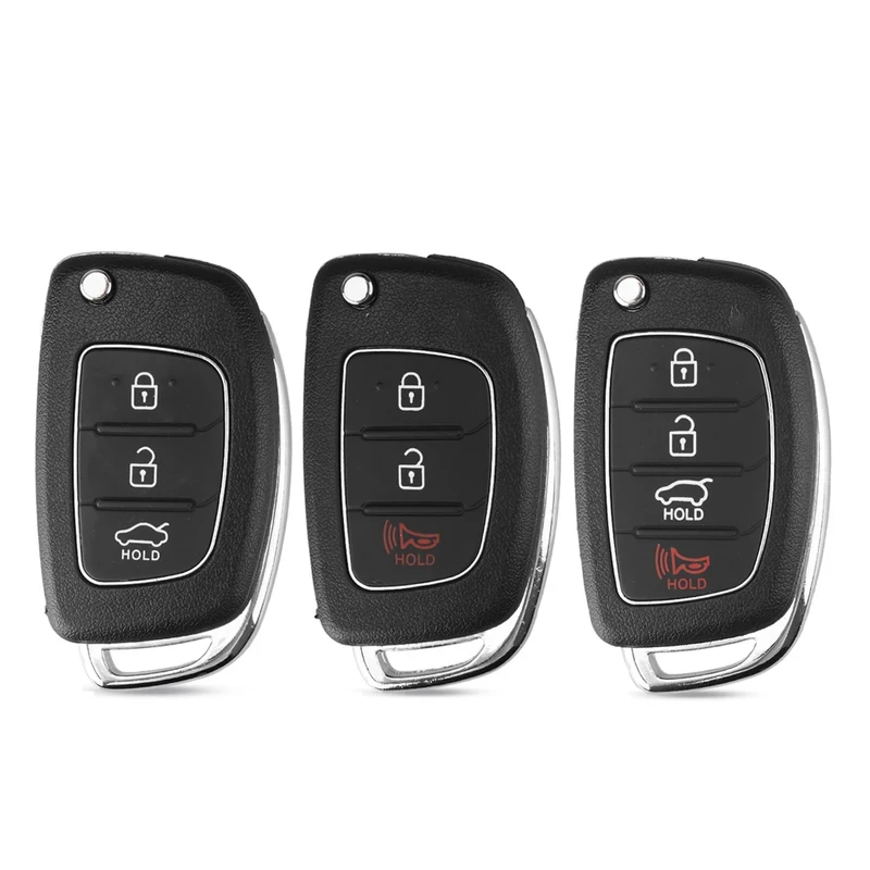 For Hyundai Solaris ix35 ix45 ELANTRA Santa Fe New Verna 3/4 Button Car Key Shell HY20 Remote Key Fob Right Side Blade
