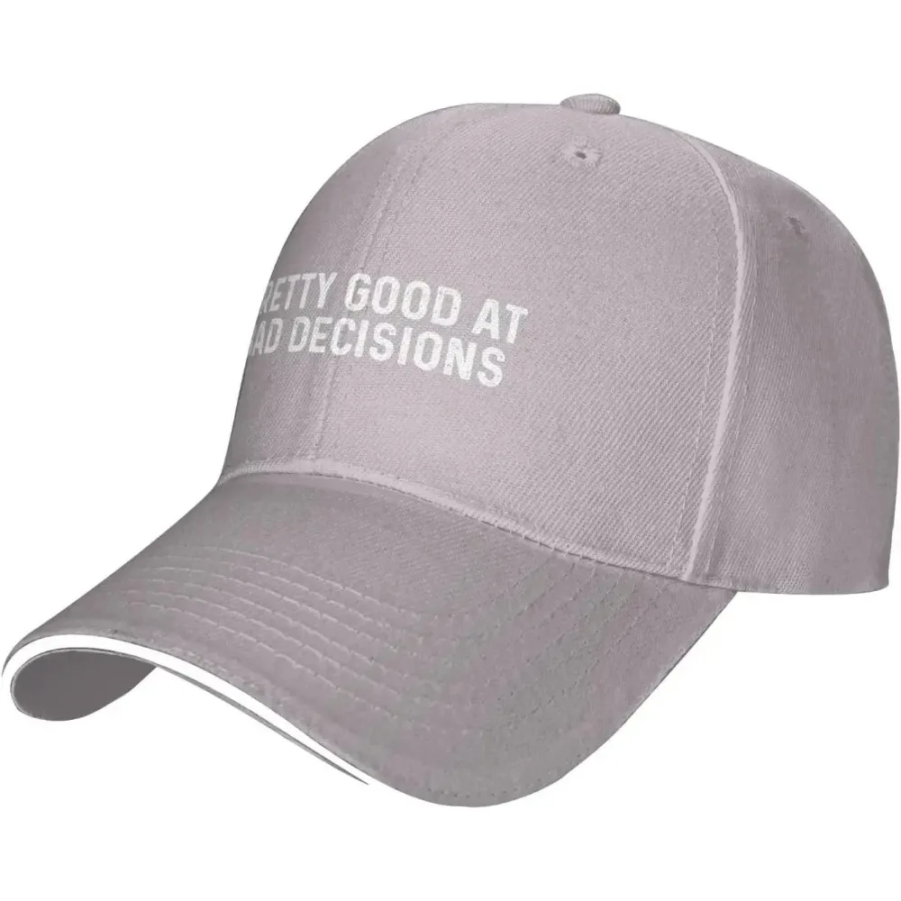 Pretty Good at Bad Decisions Hat for Women Baseball Hats Funny Hat