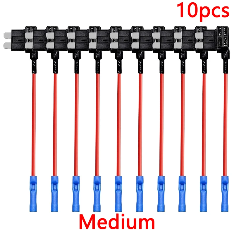 10/5 Stück MINI SMALL MEDIUM Size Auto-Sicherungshalter Add-a-Circuit TAP-Adapter Micro Mini Standard ATM Blade Fuse für Autos, Transporter
