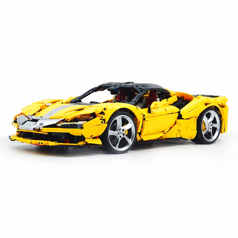 MOC-SF90 technique Super voiture de sport échelle 1:8 modèle blocs de construction briques anniversaire bricolage Puzzle jouet cadeaux de noël pour les enfants