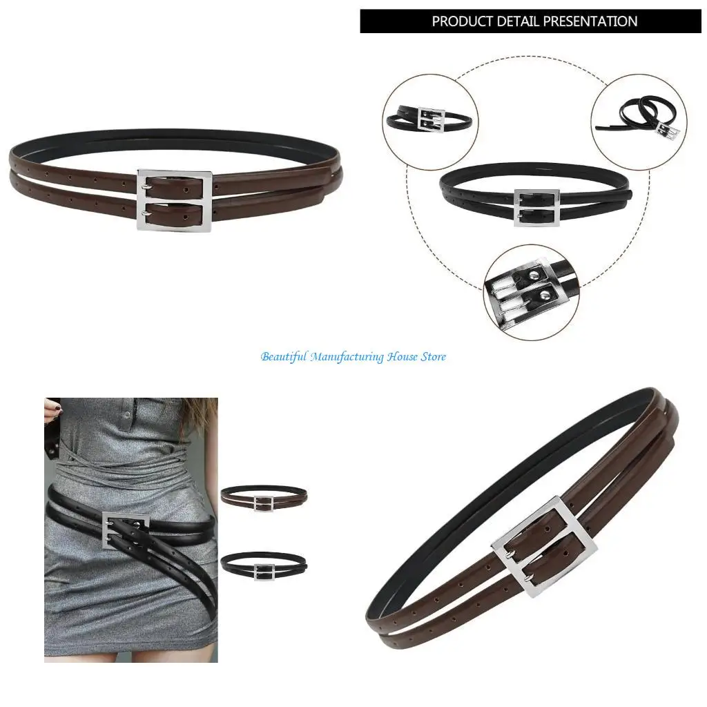 E56A Street Styles Jeans Belt Cool Girls Aesthetic Belt Versatiles Fashion Party Belt