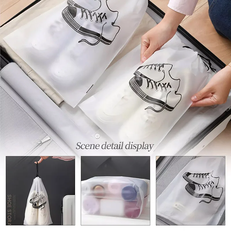 

5pcs Shoes Storage Bag Portable Tote Drawstring for Shoes Storage Shoes Organizer Bag Multifunctional Sundries Sub-packaging Bag