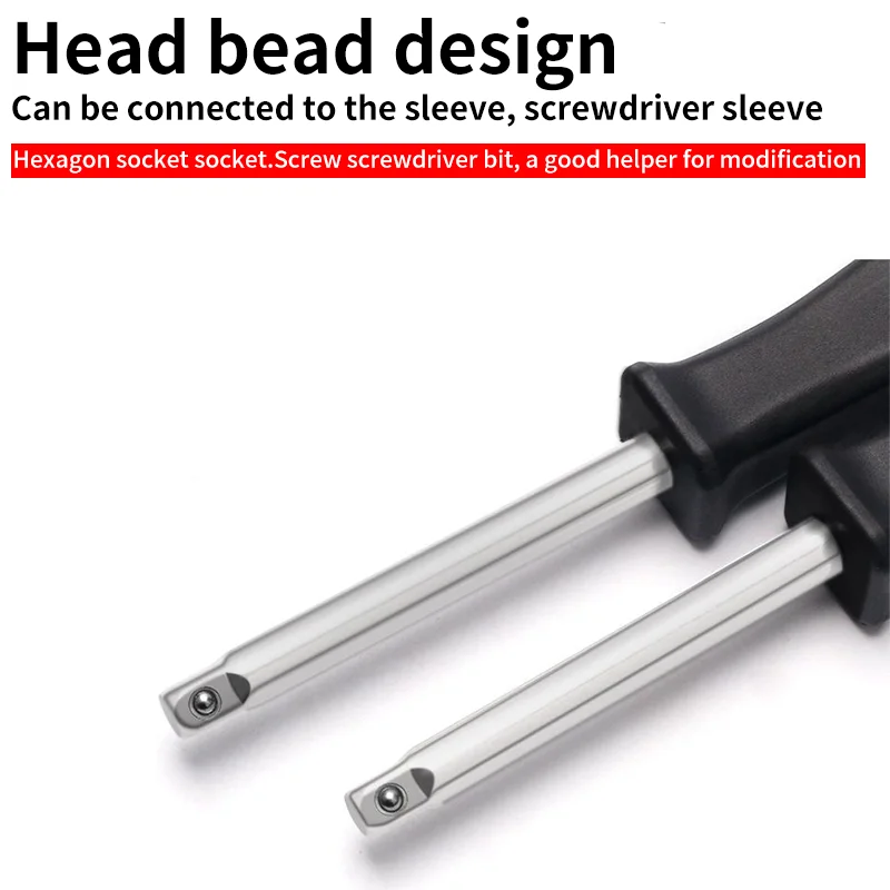 1/4 Inch Square Bar Connection Handle – Screwdriver Handle, Connector Rod Rotator for Sockets, Ratchet Wrenches, and Bits