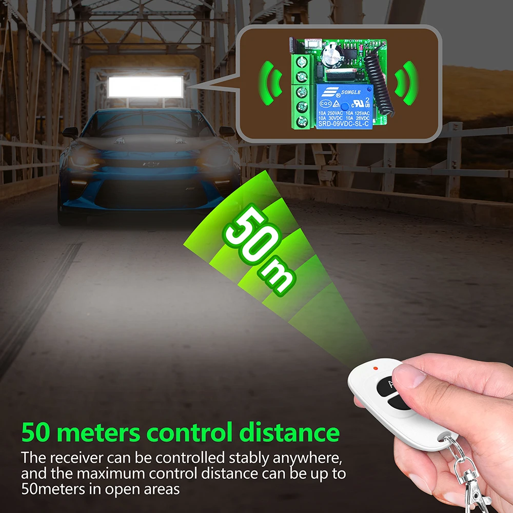 RF433MHz العالمي لاسلكي للتحكم عن بعد التبديل تيار مستمر 12 فولت 24 فولت 30 فولت التتابع استقبال و الارسال ل LED/ضوء/بوابة نظام On Off #3