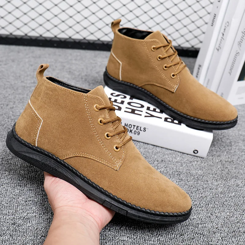 2024 New Men\'s Shoes Suede Casual Formal Shoes British Style Men\'s Casual Shoes Fashionable Korean Sapatos Formais Masculinos