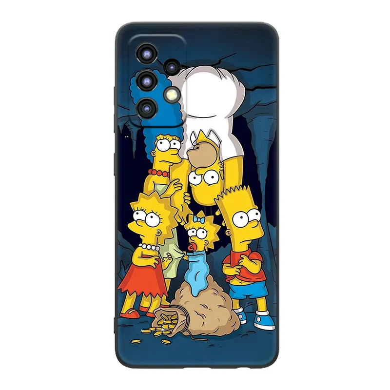 The Simpsons Black Case For Samsung Galaxy A04S A04E A12 A13 A14 A22 A23 A32 A33 A34 A50 A51 A52S A53 A54 A70 A71 A72 A73 5G