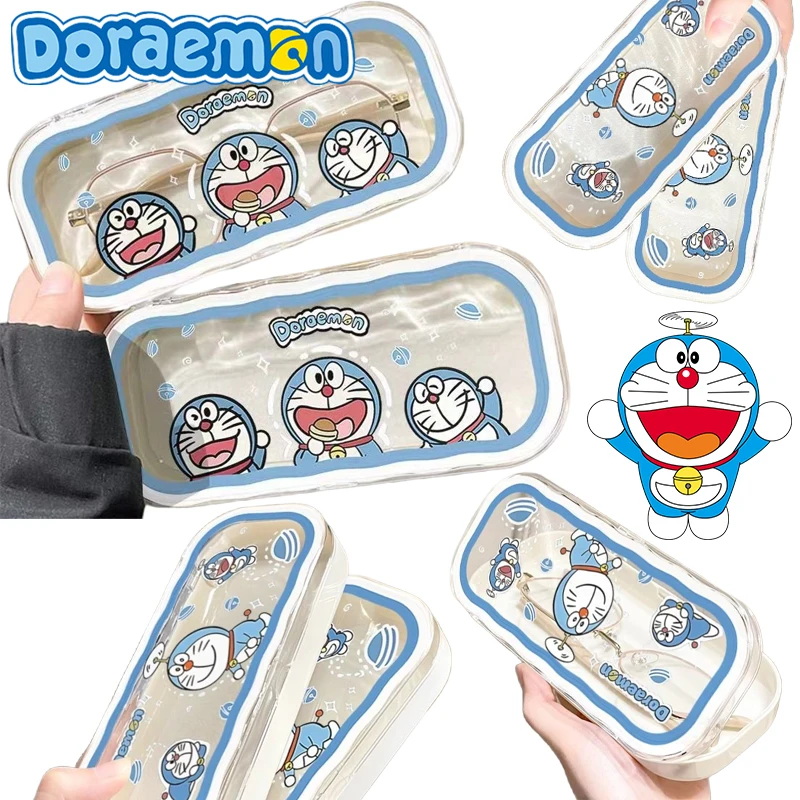 

Doraemon Case for Eyeglasses Cartoon Eyewear Cases for Student Stationery Portable Glasses Case Sunglasse Protective Cover Gifts