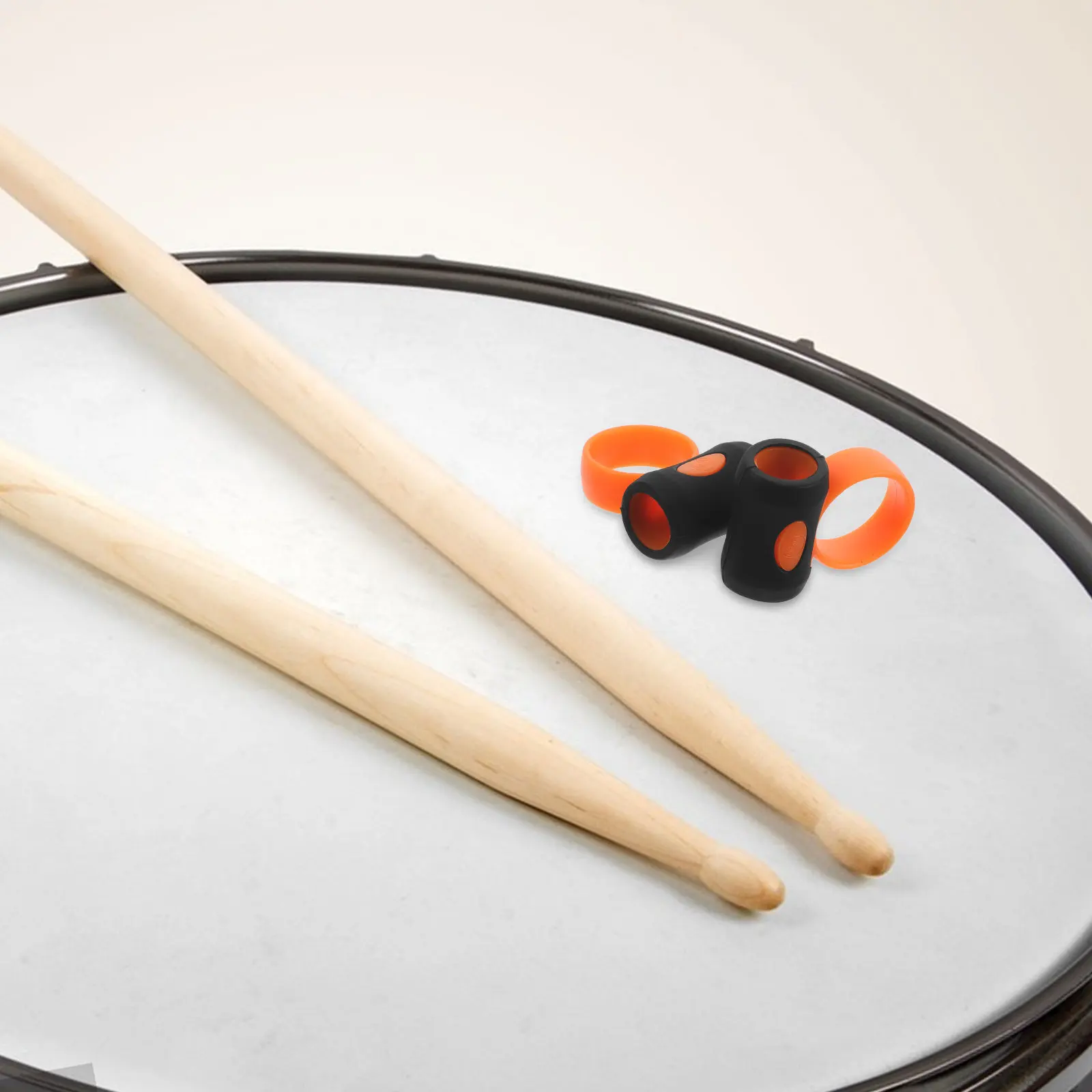 2Pcs Drum Accessories Anti Slip 5A Drum Stick Control Finger Ring Rotating Controller for Precise Twirl Practice Drumming
