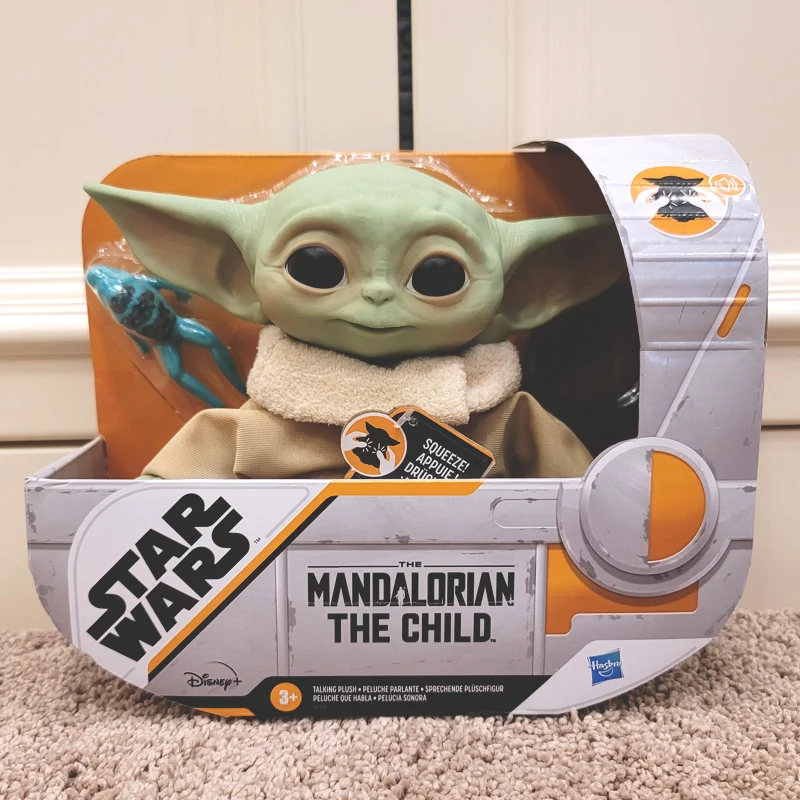 Disney Anime Star Wars Mandalorian The Child Yoda Grogu Baby Talking Plush Toy With Character Sounds And Accessories Voiceable