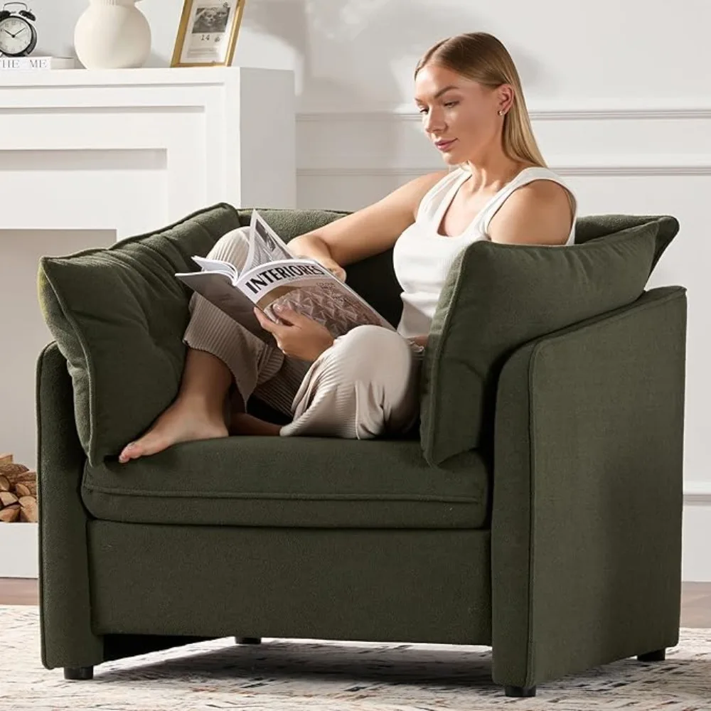 

Modern Style Chenille Oversized Armchair Accent Chair Single Sofa Lounge Chair for Living Room, Bedroom