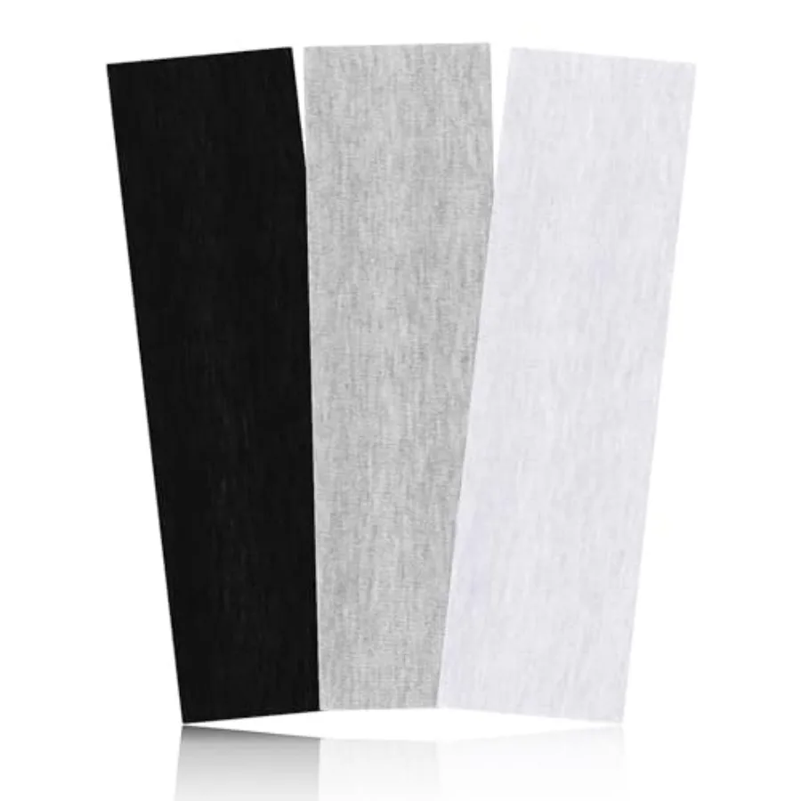 

3Pcs Non Slip Headbands Soft Elastic Head Bands for Women Girls Stretchy Sweat Wide Headband for Yoga Workout Sports White Blac