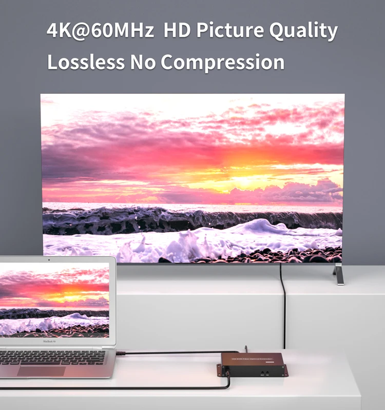 Convertisseur HDMI à fibre optique, prise en charge bidirectionnelle, IR, USB, LC, RS232, 4K, 60Hz, 10km, 20km