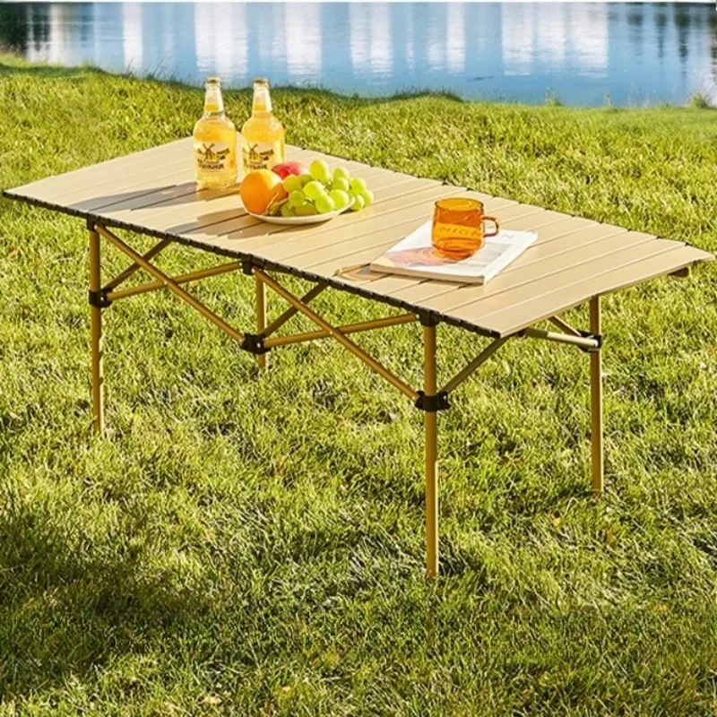 

Be suitable for Outdoor Portable Folding Table Carbon Steel Frame Lightweight Waterproof Camping Tables Anti-slip Picnic Camping