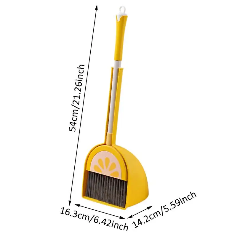 Children Broom And Dustpan Set Fruit Design Kitchen Broom House Cleaning Tools Housekeeping Helper Set For Preschooler