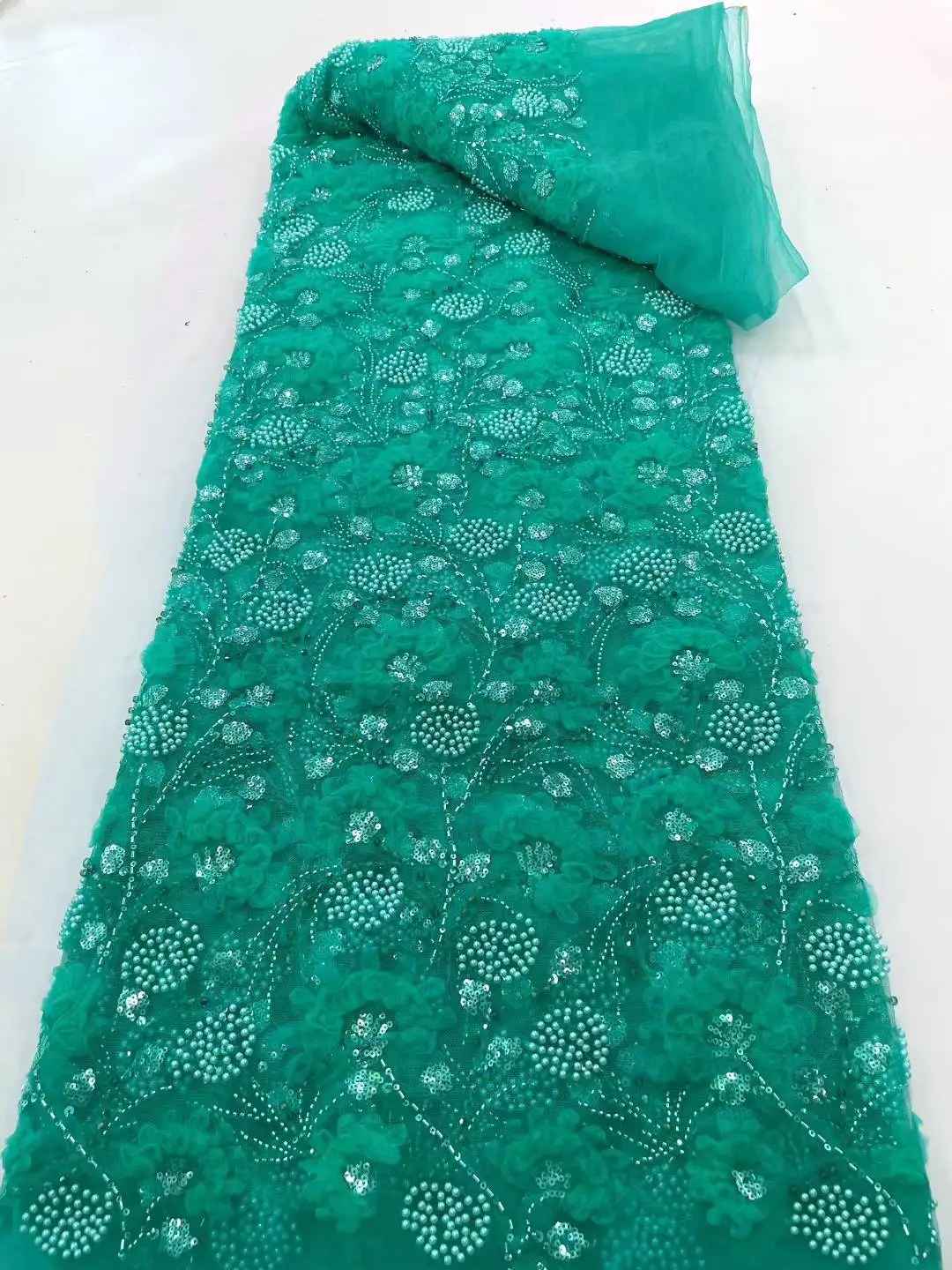 Африканская кружевная ткань высокого качества, вышитая сетка 2025 года, нигерийская кружевная ткань с блестками, 5 ярдов, французское праздничное платье для шитья женщин