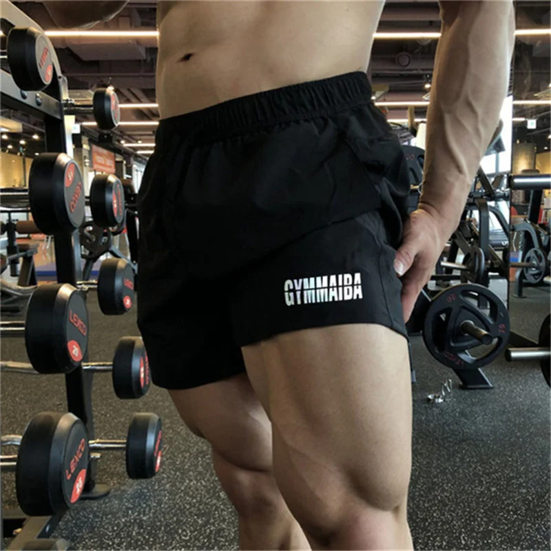 2024 NEW Summer zipper pocket fashion Joggers Shorts men Bodybuilding Fitness Quick-dry Sport Short Pants men brand Beach Shorts