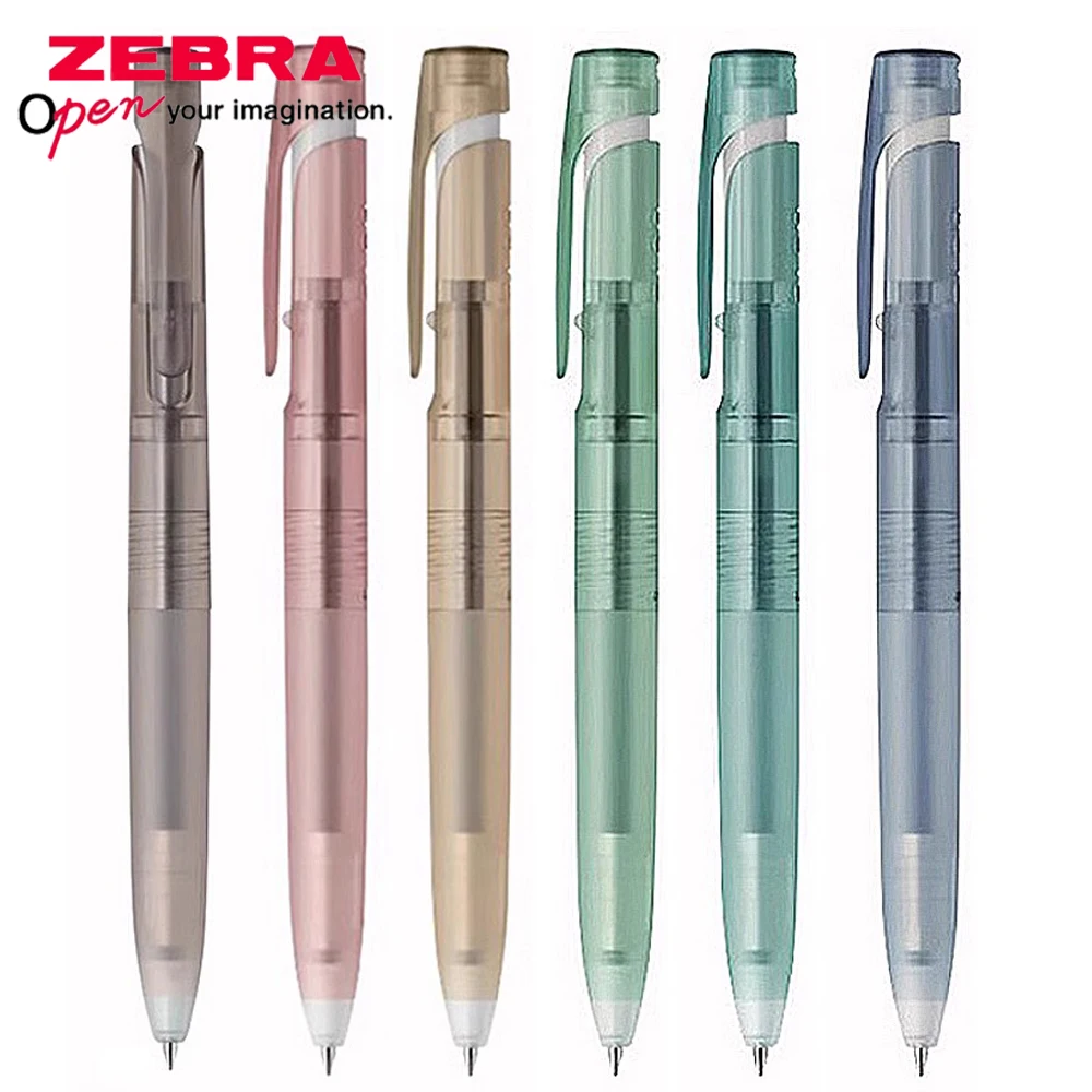 Japan Zebra Gel Pen JJZ66 Smoked Color Transparent Blen Shock Absorber Pen Quick Drying Black Ink Back To School Stationery