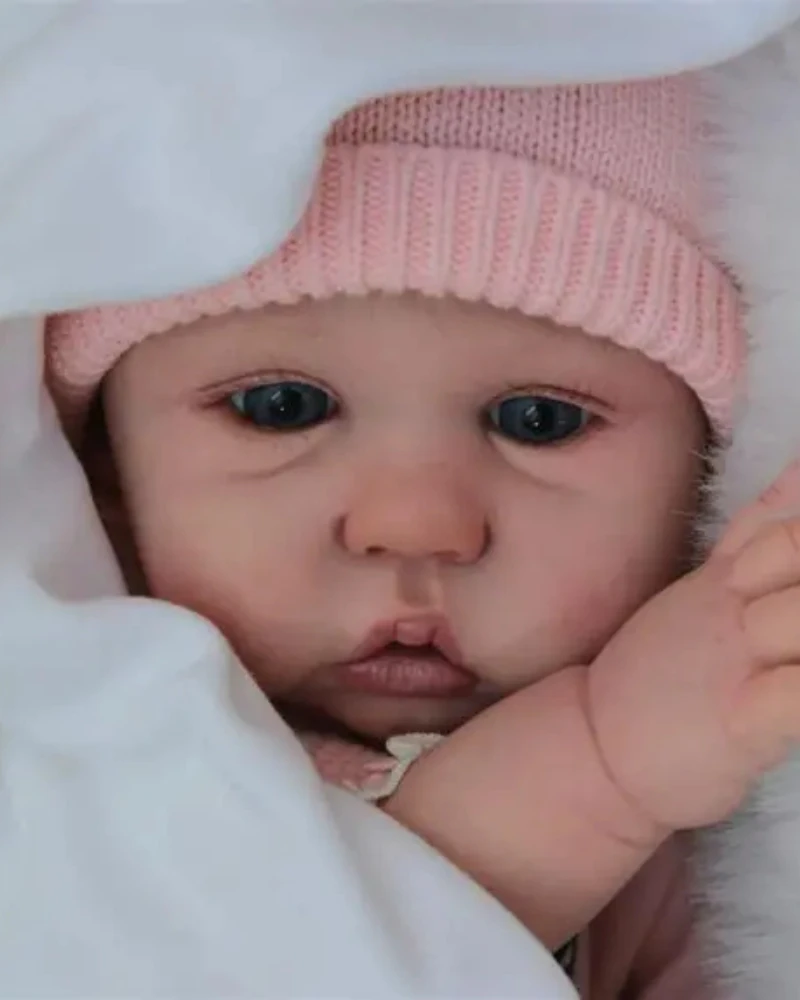 22 Inch Unpainted Unfinished Amy Reborn Doll Kit Fresh Color Soft Touch with Cloth Body Eyes DIY Bebe Gift