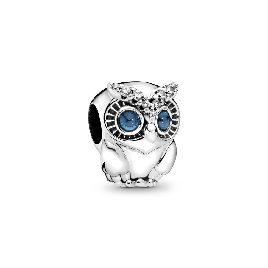 Nuovi arrivi scintillante tartaruga marina, pinguino, volpe dagli occhi azzurri gufo fascino tallone adatto originale 925 gioielli braccialetto da donna in argento sterling