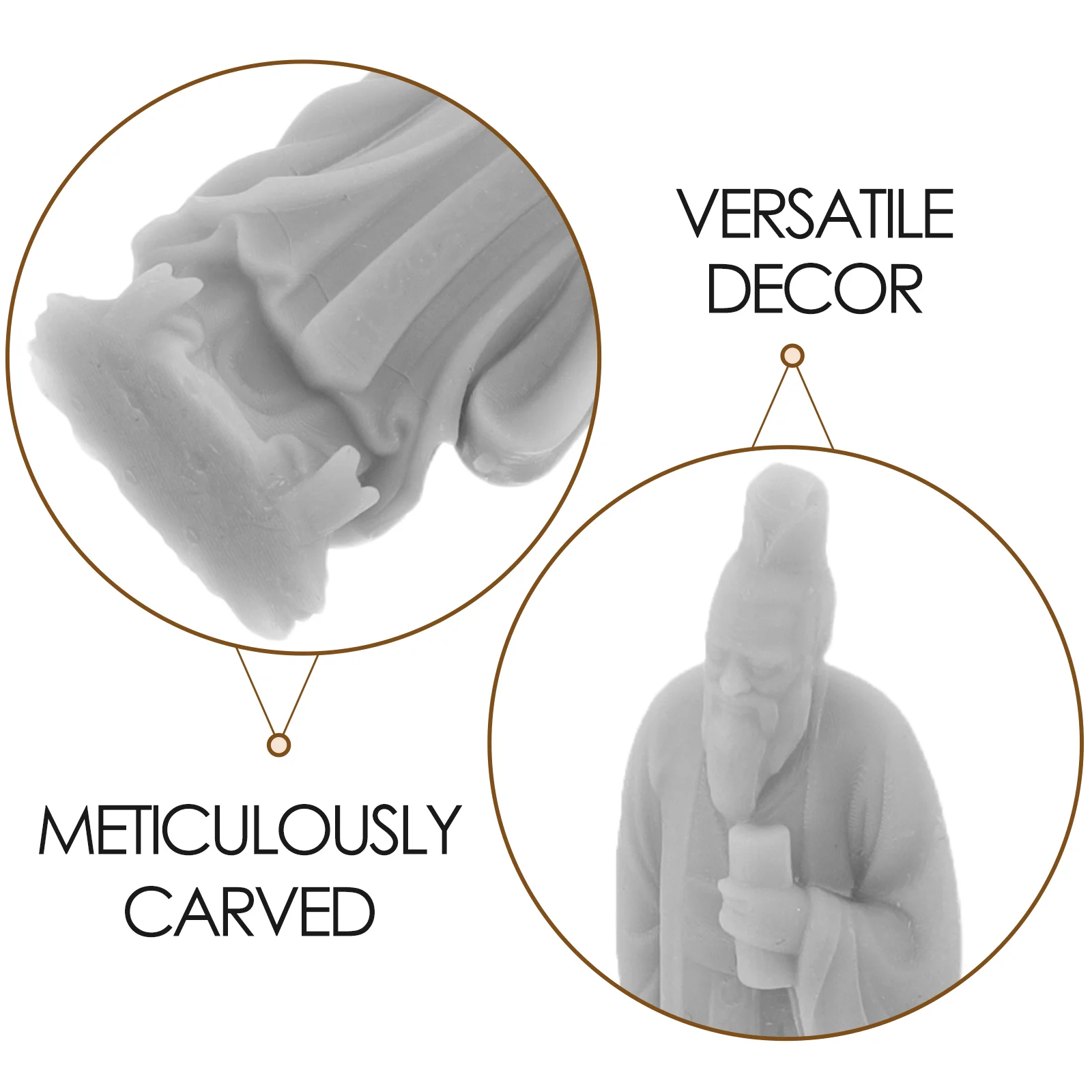 زخرفة كونفوشيوس حوض السمك الآسيوي ديكور النحت ديكورات خزان الأسماك تزيين الملحقات البلاستيكية