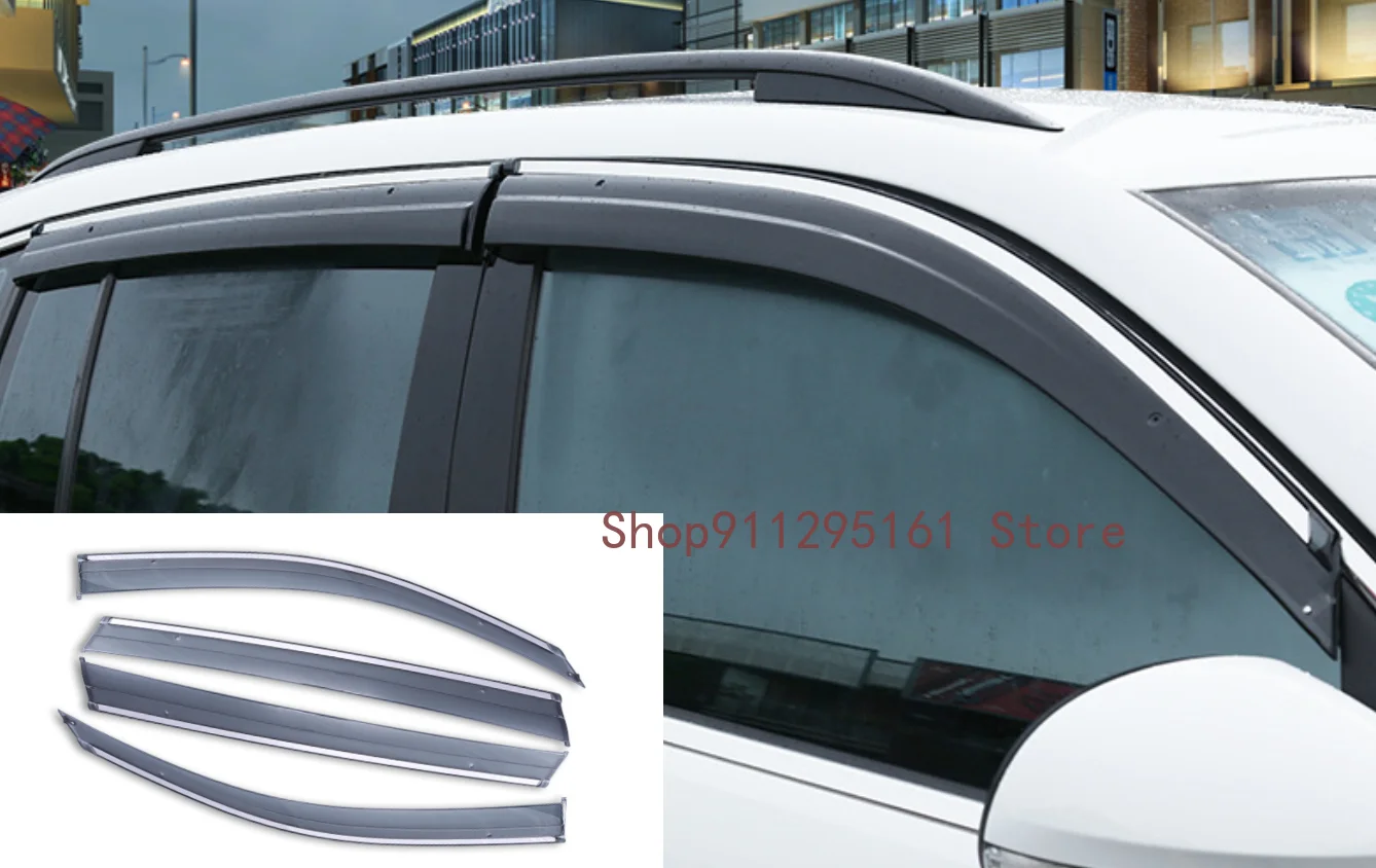 For Toyota Camry 2018-2021 Smoke Weather Shield Rain Sun Guard Vent Rain Visor Stainless steel Side Window Deflector