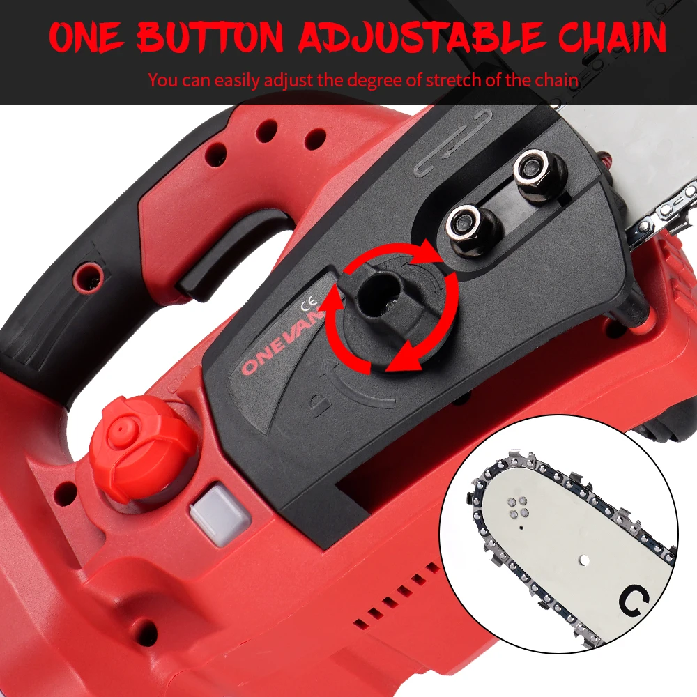 ONEVAN 16 Inch Brushless Chainsaw 30000RPM Electric Garden Cutting Chain saw Woodworking Power Tools For Makita 18v Battery